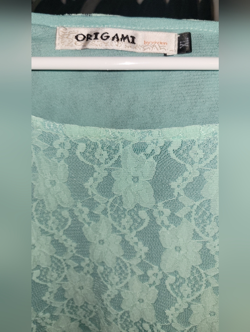 NIP Origami Mint Lace Tunic - Picture 4 of 6